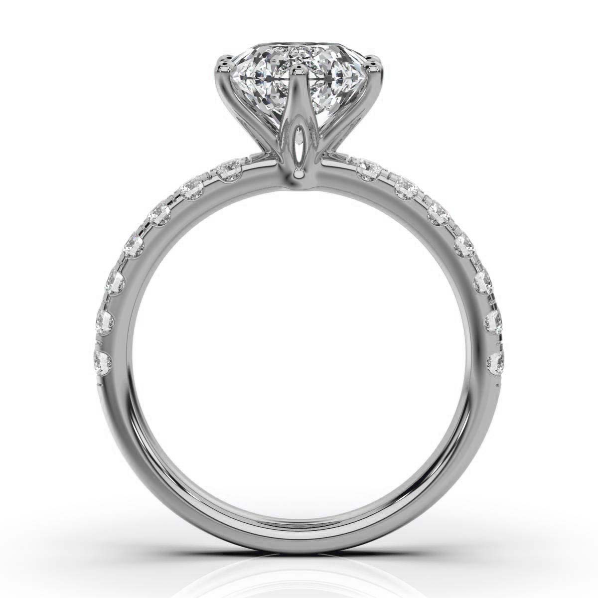 14K White Gold Sian Tulip Lab Grown Diamond Ring (1/3 ct. tw)