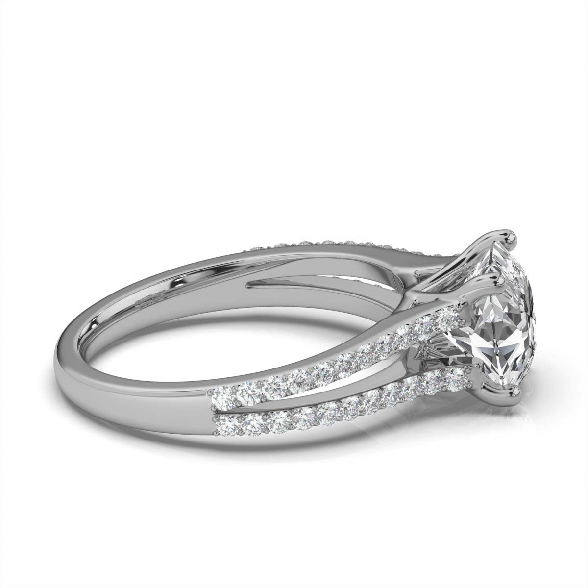 14K White Gold Autumn Split Shank Lab Grown Diamond Ring (2/5 ct. tw)