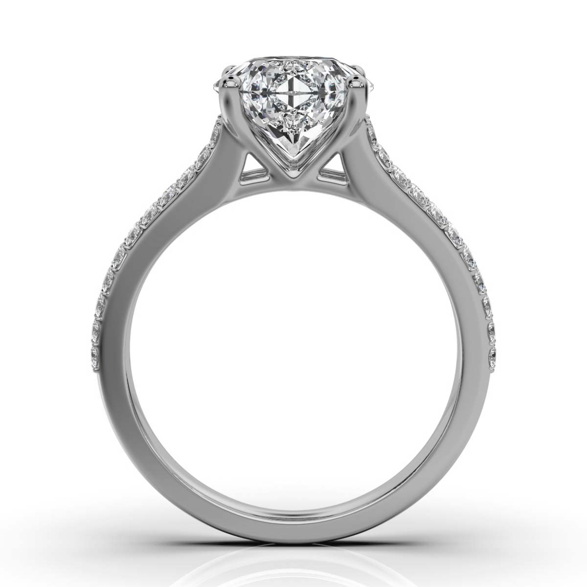 14K White Gold Autumn Split Shank Lab Grown Diamond Ring (2/5 ct. tw)