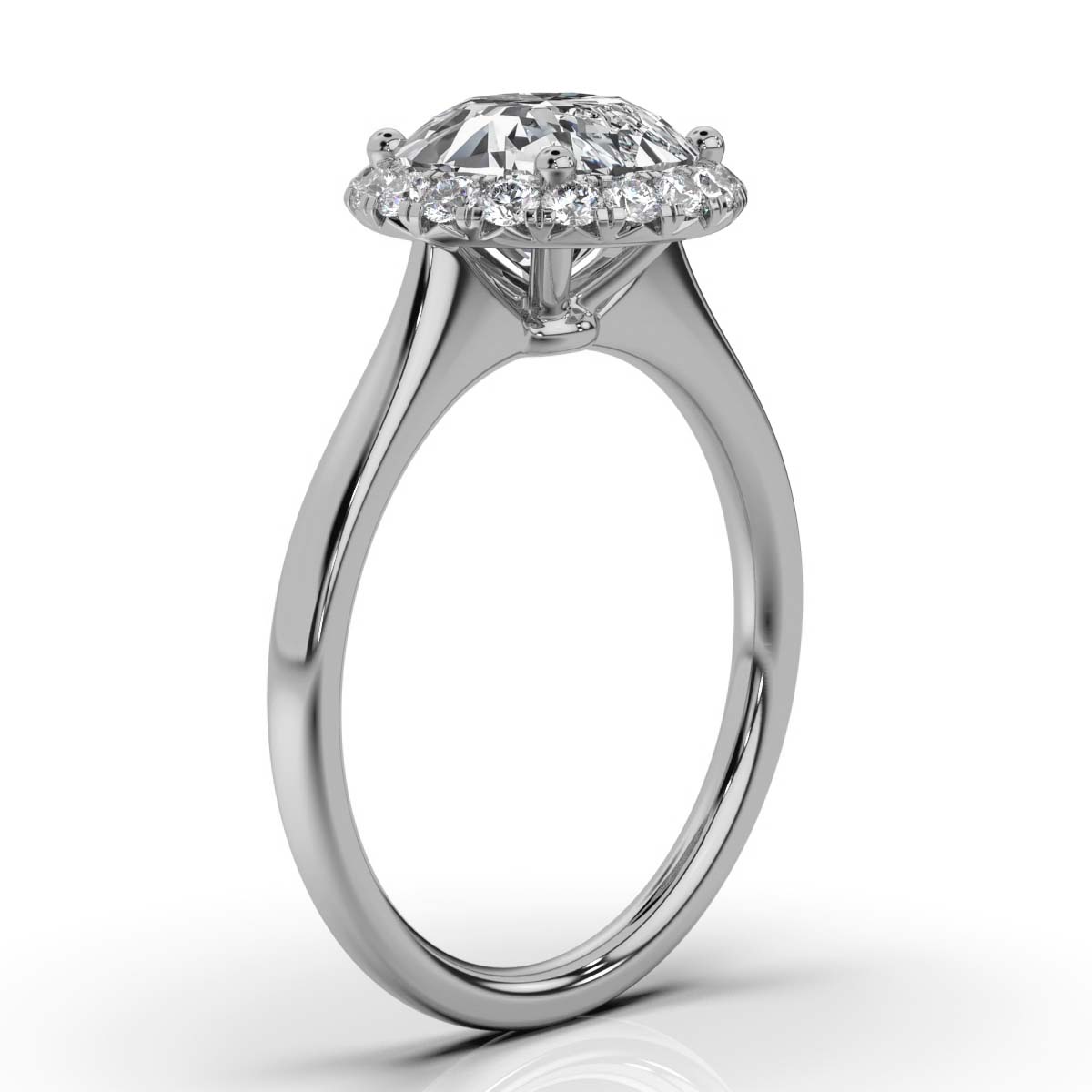 14K White Gold Sabien Halo Lab Grown Diamond Ring (1/4 ct. tw)