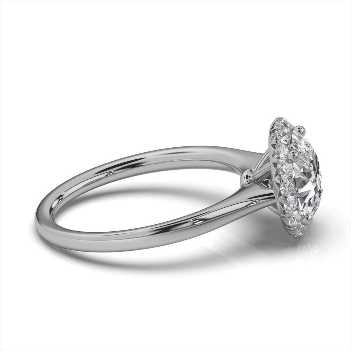 14K White Gold Sabien Halo Lab Grown Diamond Ring (1/4 ct. tw)