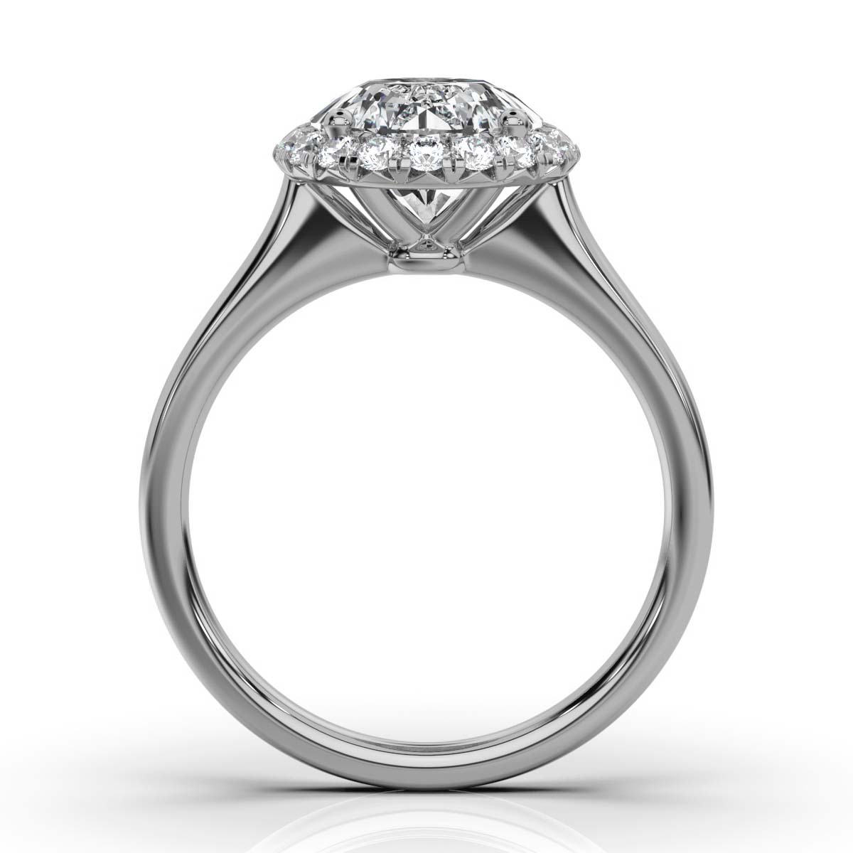 14K White Gold Sabien Halo Lab Grown Diamond Ring (1/4 ct. tw)
