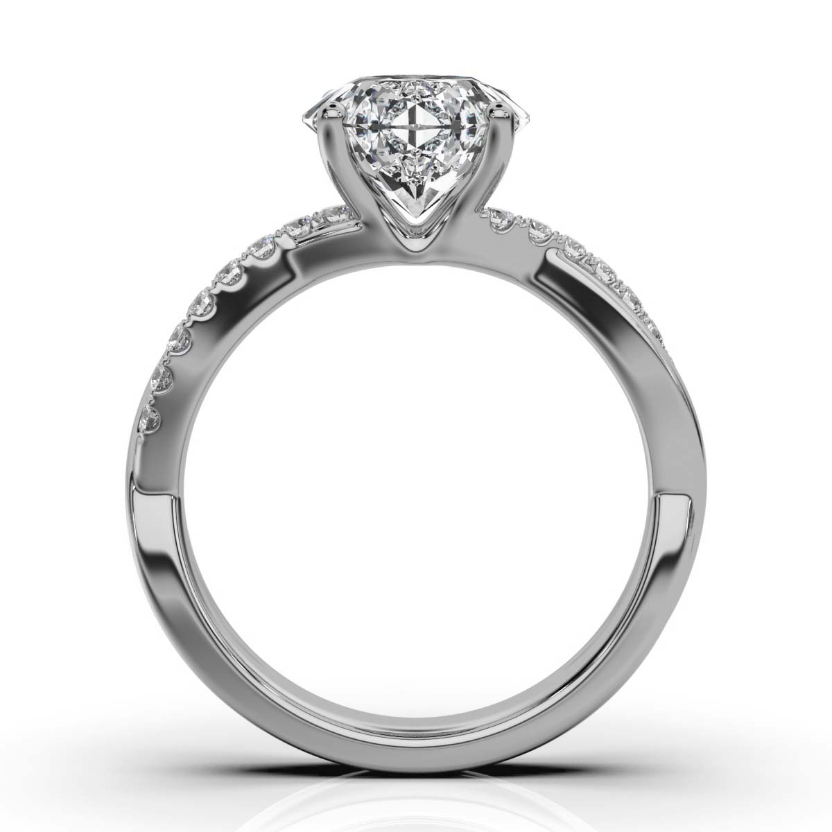 14K White Gold Shani Lab Grown Diamond Ring (1/6 ct. tw)