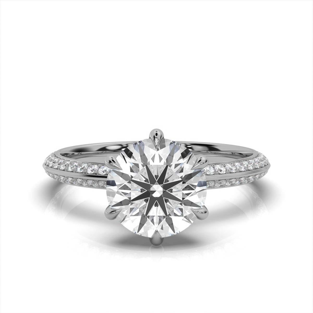14K White Gold Irene Pavé Lab Grown Diamond Ring (1/2 ct. tw)