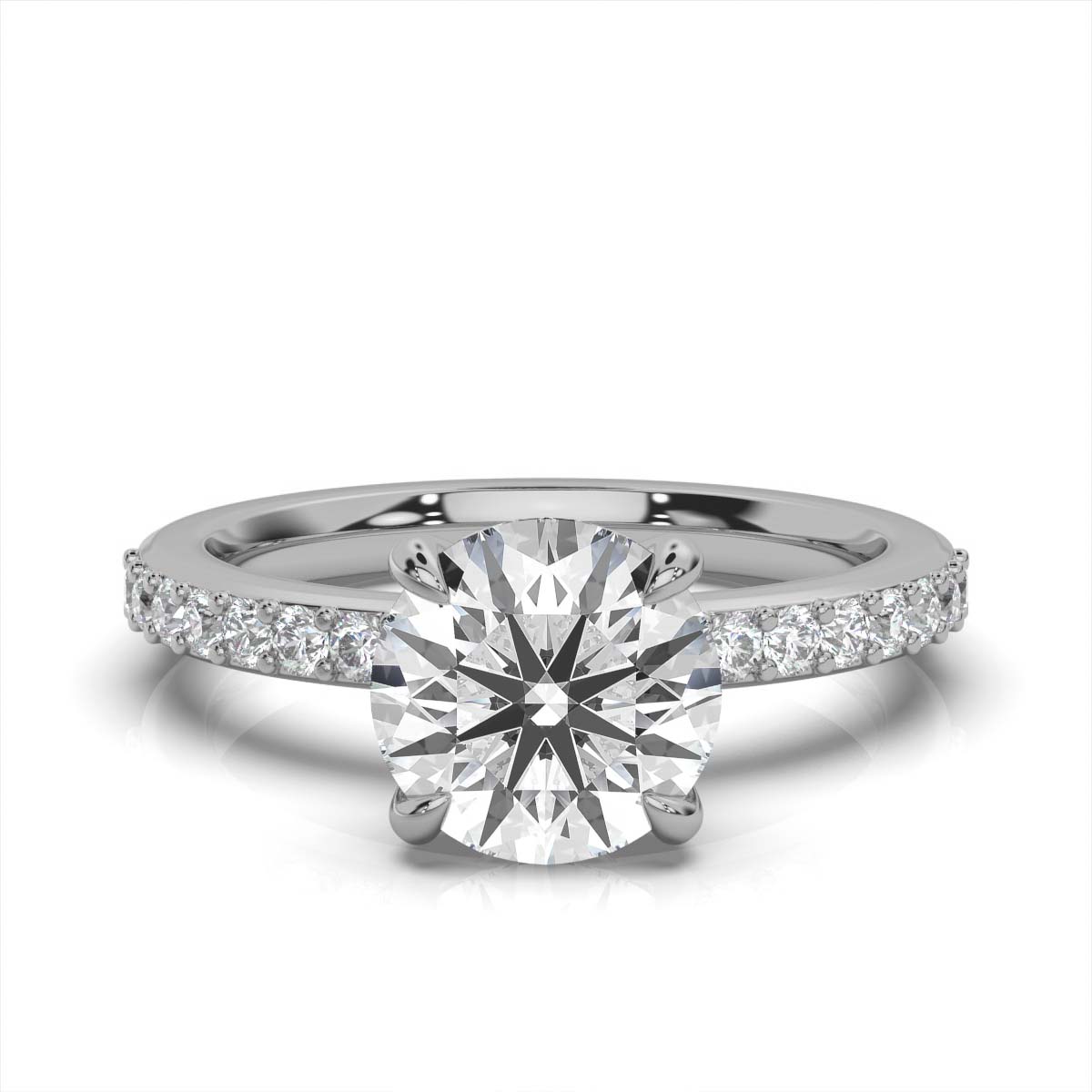 14K White Gold Alika Hidden Accents Lab Grown Diamond Ring (1/4 ct. tw)