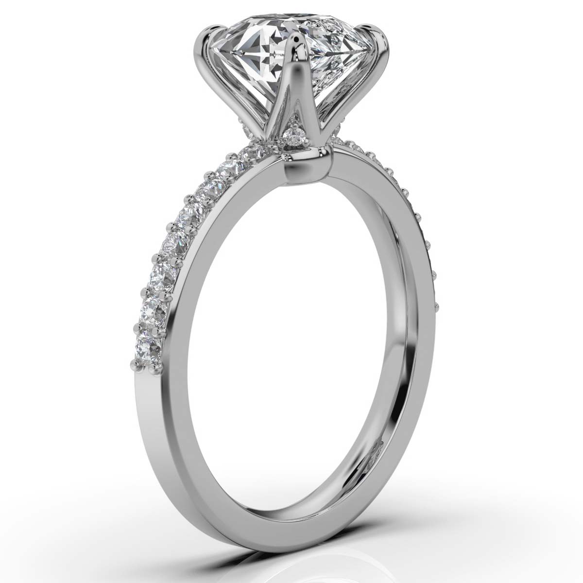 14K White Gold Alika Hidden Accents Lab Grown Diamond Ring (1/4 ct. tw)