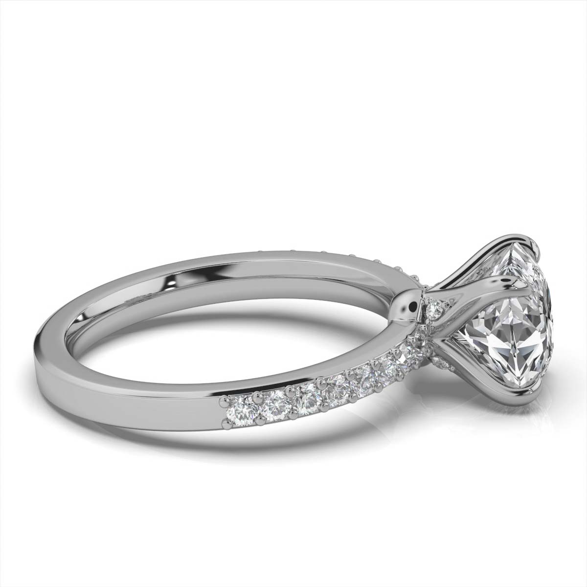 14K White Gold Alika Hidden Accents Lab Grown Diamond Ring (1/4 ct. tw)