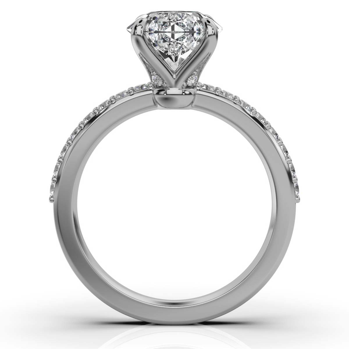 14K White Gold Alika Hidden Accents Lab Grown Diamond Ring (1/4 ct. tw)