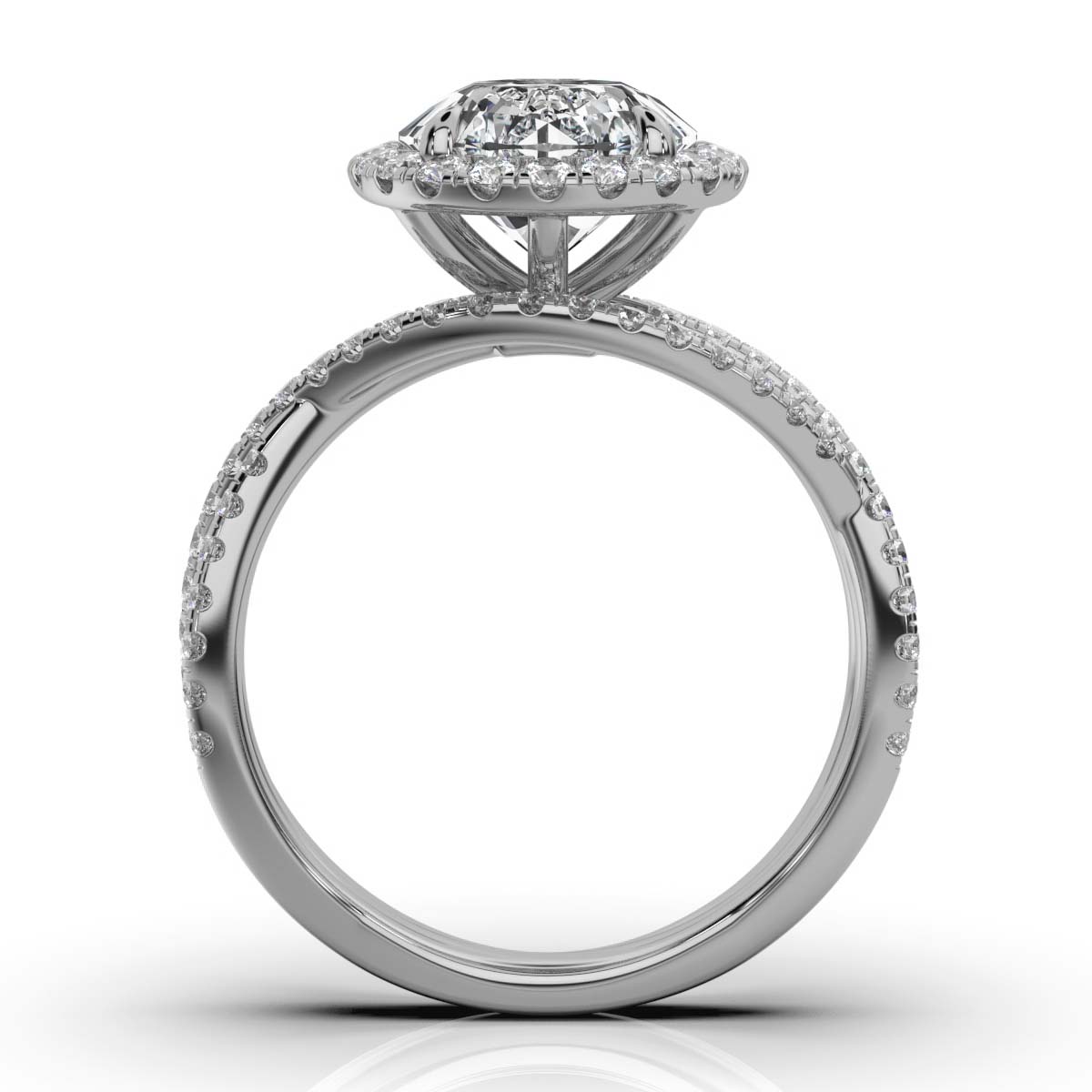 14K White Gold Felicity Halo Lab Grown Diamond Engagement Ring (3/4 ct. tw)