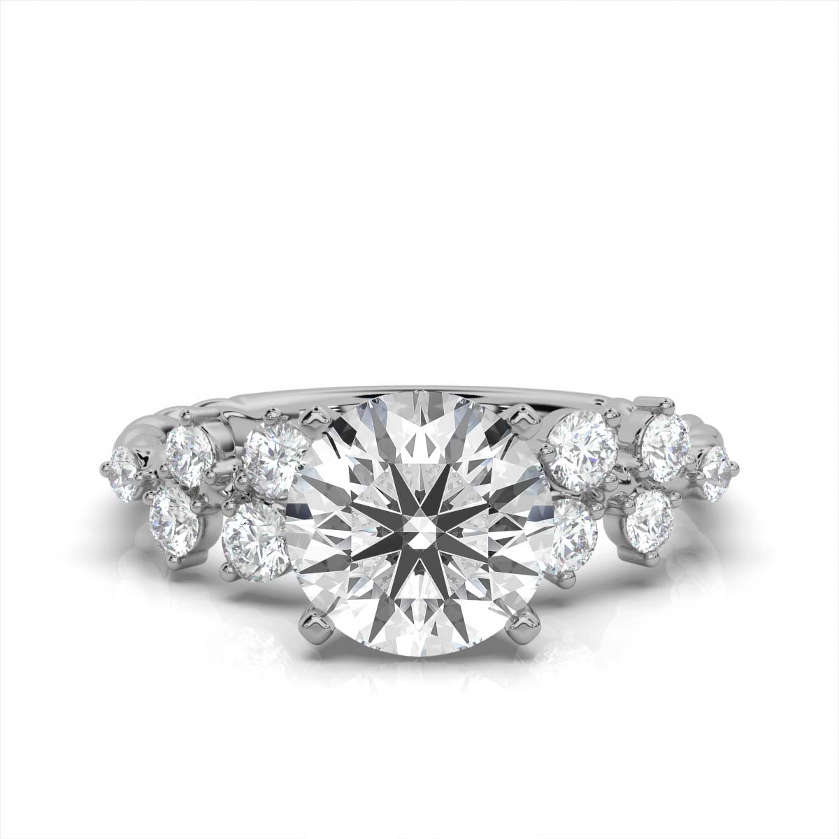 14K White Gold Bellamy Accents Lab Grown Diamond Ring (1/3 ct. tw)