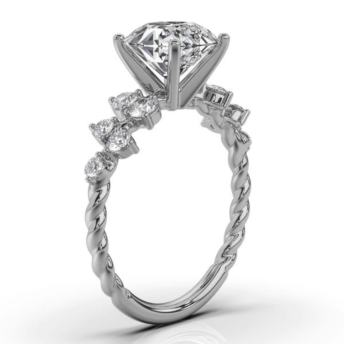 14K White Gold Bellamy Accents Lab Grown Diamond Ring (1/3 ct. tw)