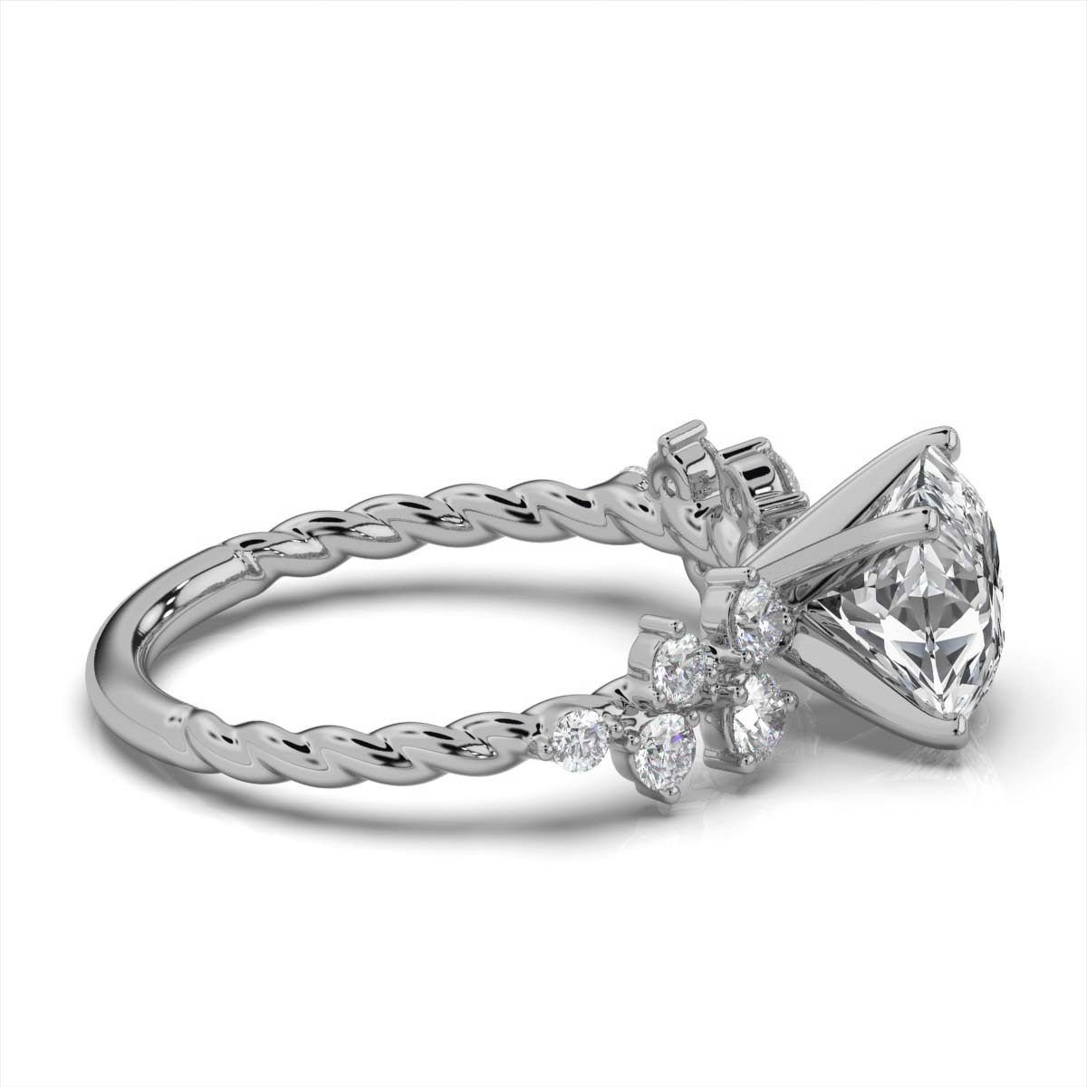 14K White Gold Bellamy Accents Lab Grown Diamond Ring (1/3 ct. tw)