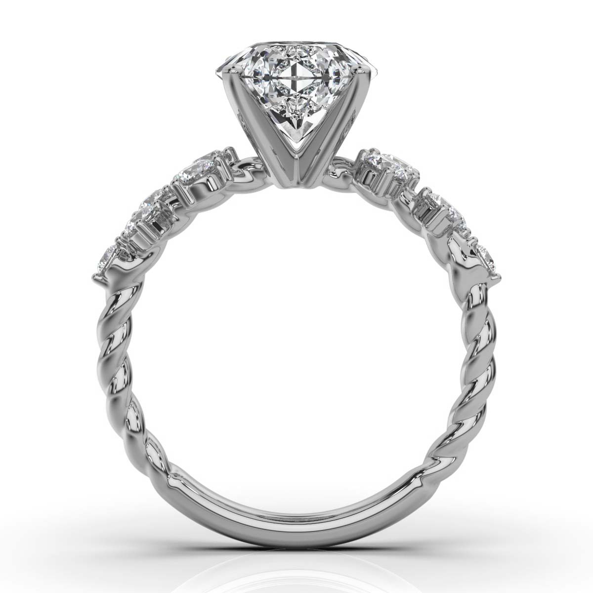 14K White Gold Bellamy Accents Lab Grown Diamond Ring (1/3 ct. tw)