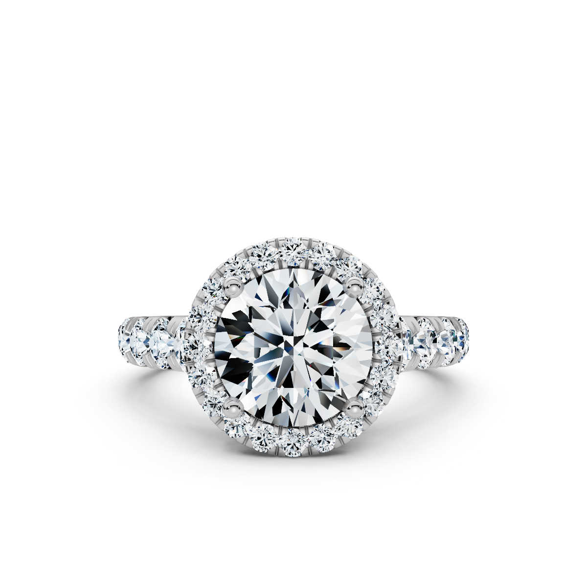 14K White Gold Hana Halo Lab Grown Diamond Engagement Ring (1 1/3 ct. tw)