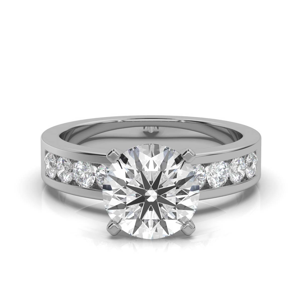 14K White Gold Kaylin Channel Set Lab Grown Diamond Ring (1/2 ct. tw)