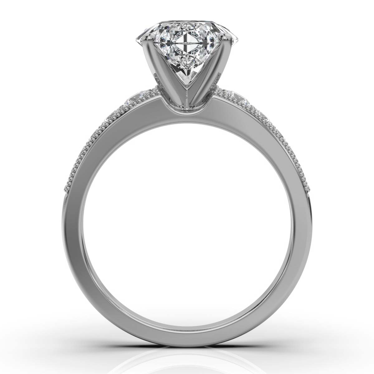 14K White Gold Ottilie Milgrain Lab Grown Diamond Ring (1/3 ct. tw)