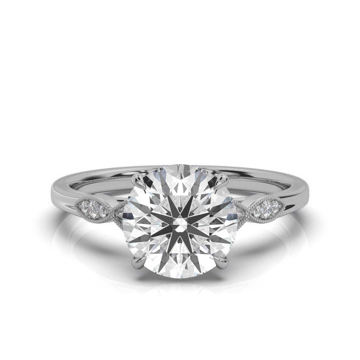 14K White Gold Sonja Lab Grown Diamond Ring (1/20 ct. tw)