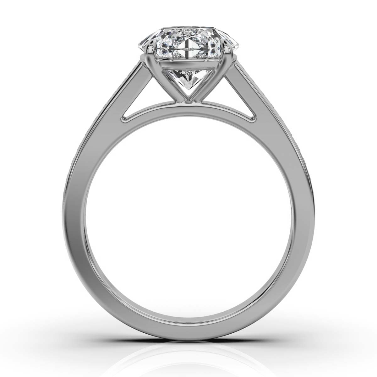 14K White Gold Elara Channel Set Lab Grown Diamond Engagement Ring (1/5 ct. tw)