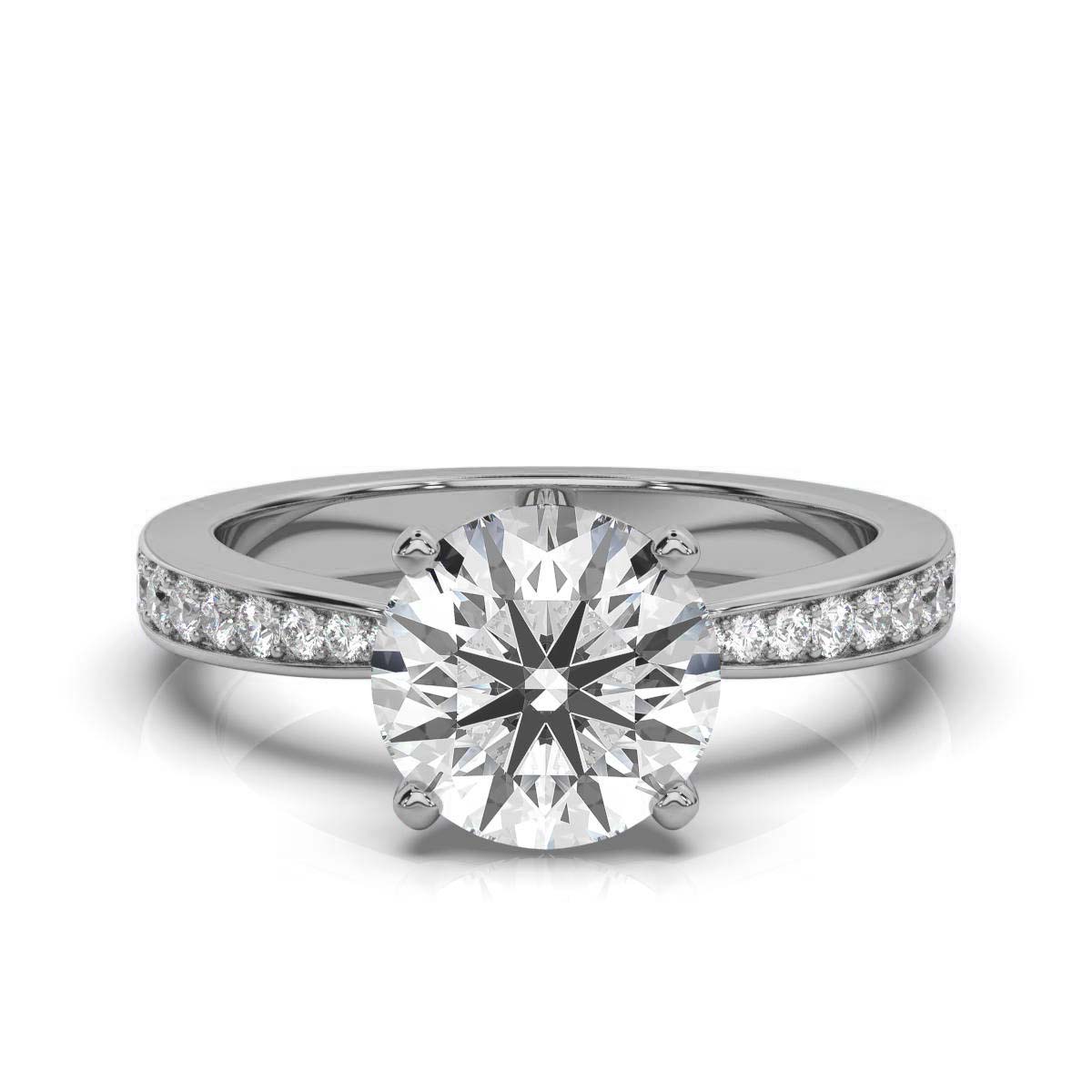14K White Gold Chely Lab Grown Diamond Ring (1/5 ct. tw)