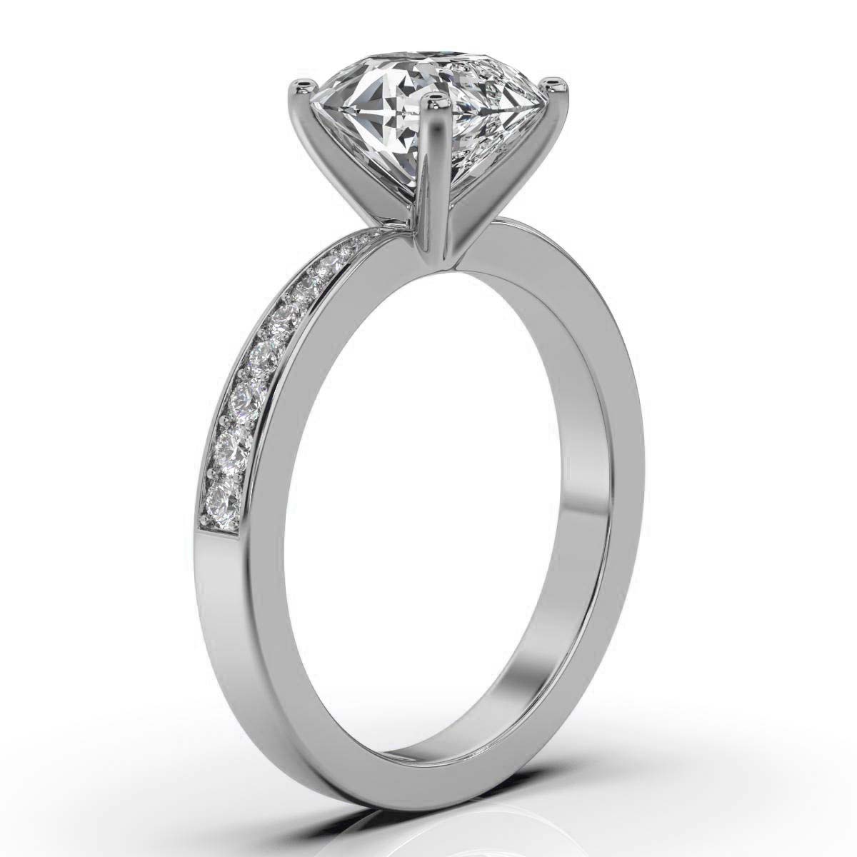 14K White Gold Chely Lab Grown Diamond Ring (1/5 ct. tw)