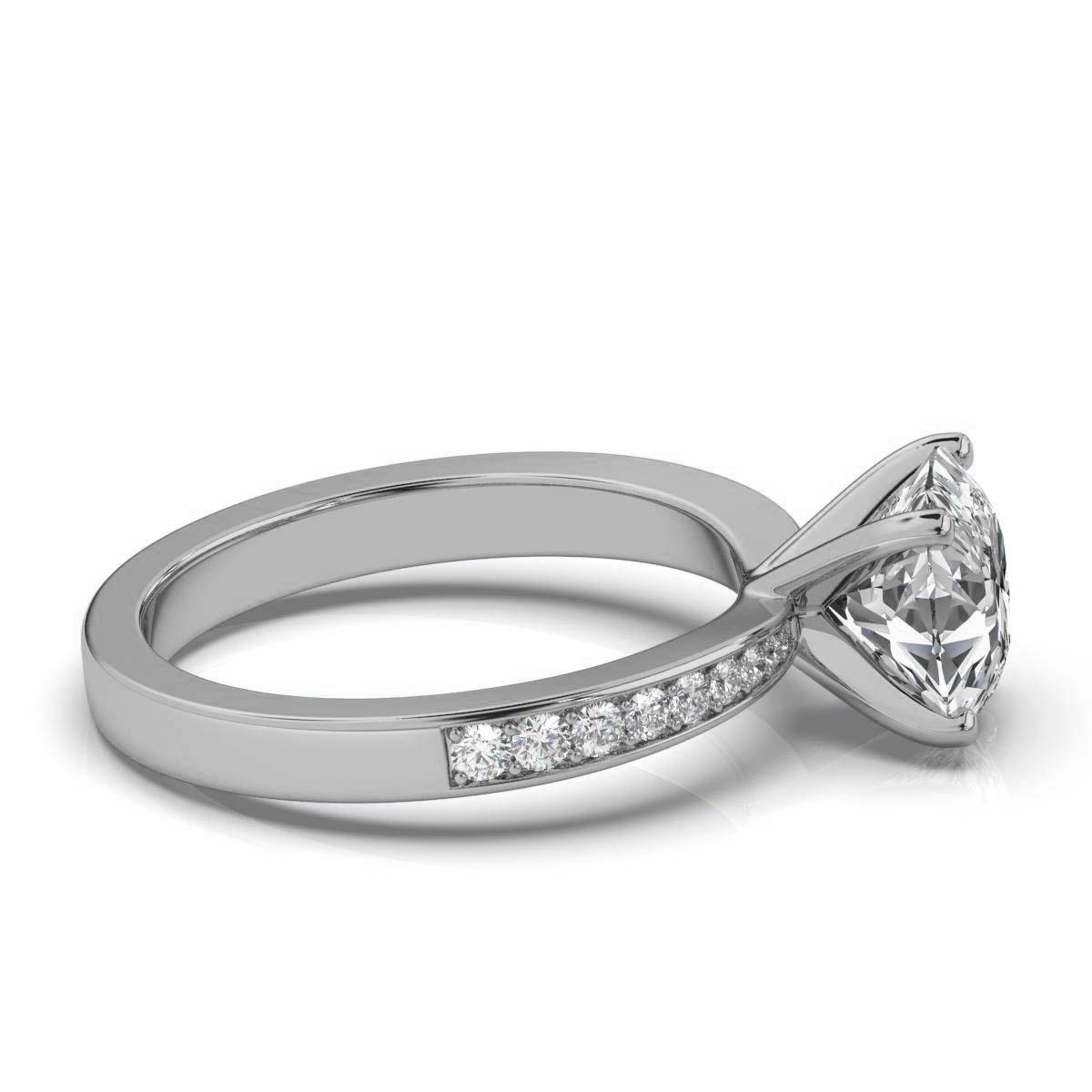 14K White Gold Chely Lab Grown Diamond Ring (1/5 ct. tw)