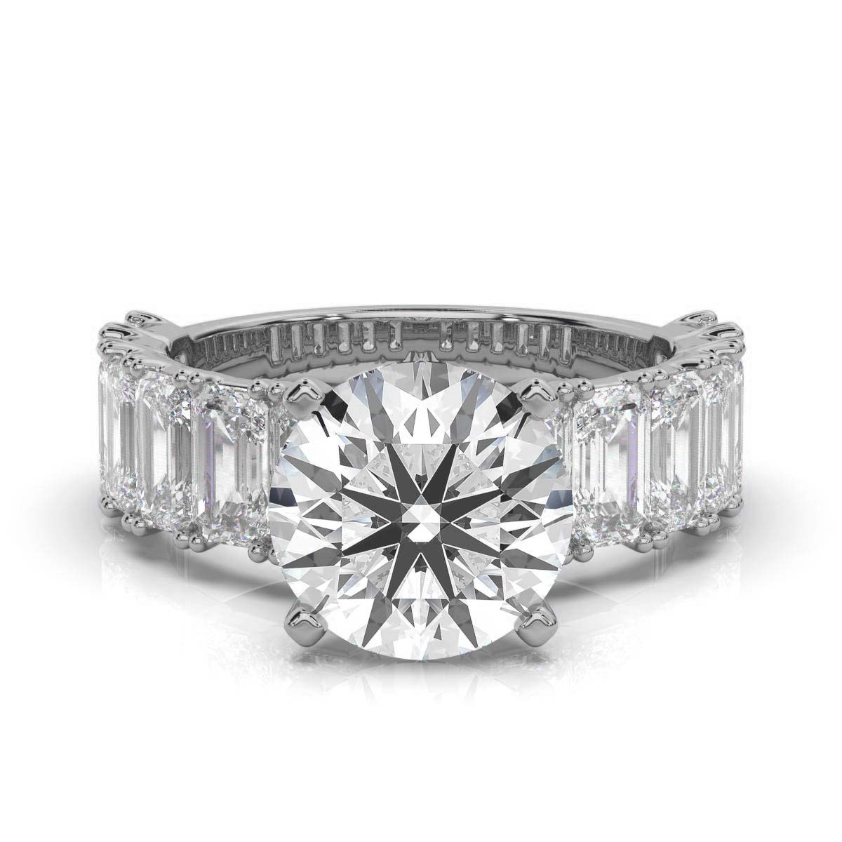 14K White Gold Jazz Lab Grown Diamond Ring (3 1/2 ct. tw)