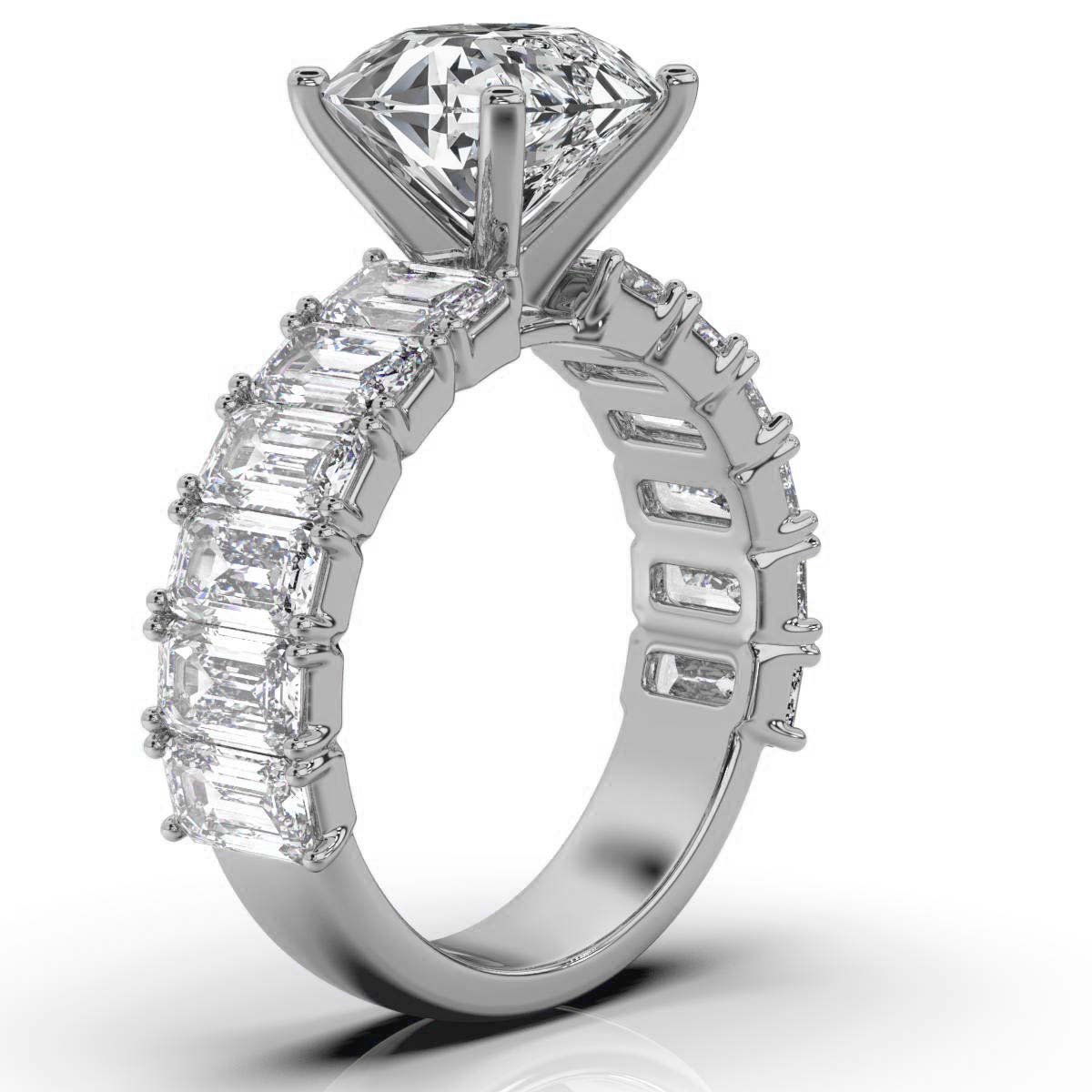 14K White Gold Jazz Lab Grown Diamond Ring (3 1/2 ct. tw)