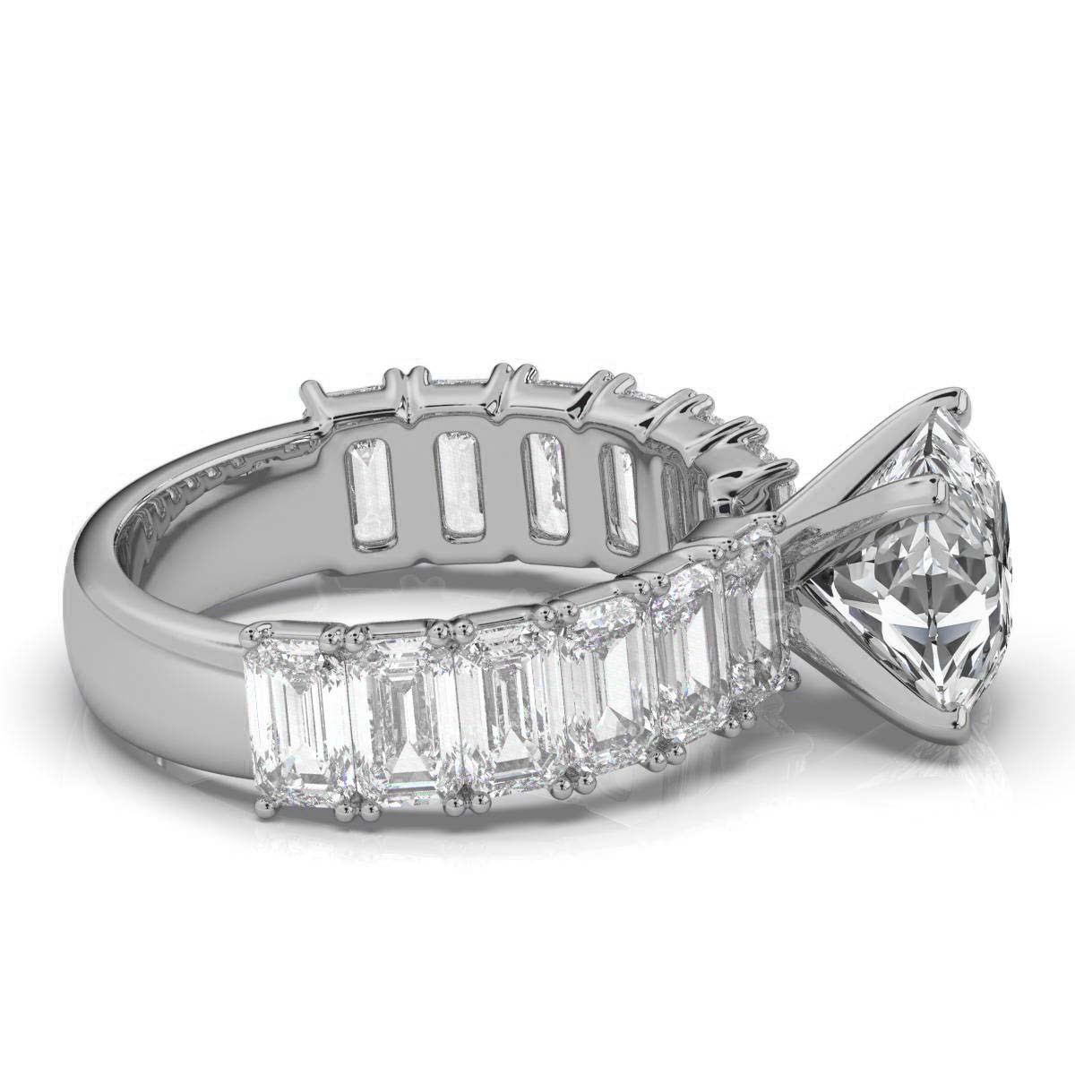 14K White Gold Jazz Lab Grown Diamond Ring (3 1/2 ct. tw)