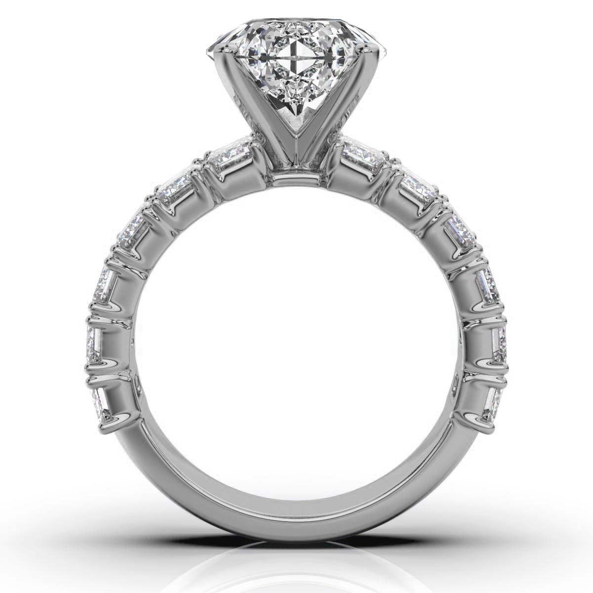 14K White Gold Jazz Lab Grown Diamond Ring (3 1/2 ct. tw)