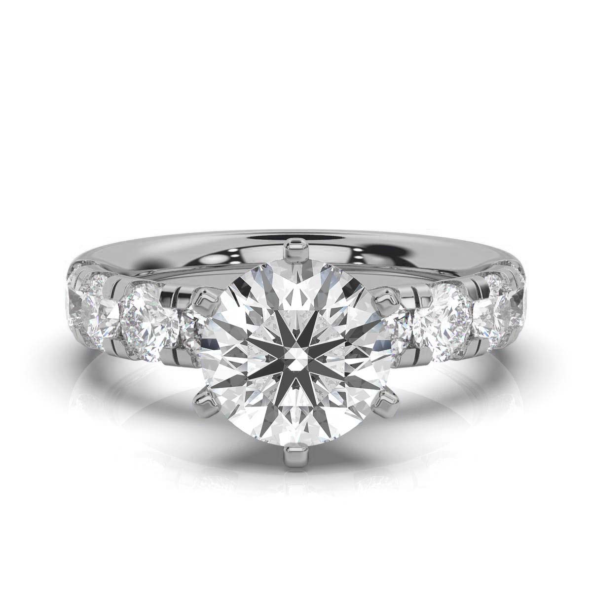 14K White Gold Niya Accents Lab Grown Diamond Ring (1 1/3 ct. tw)