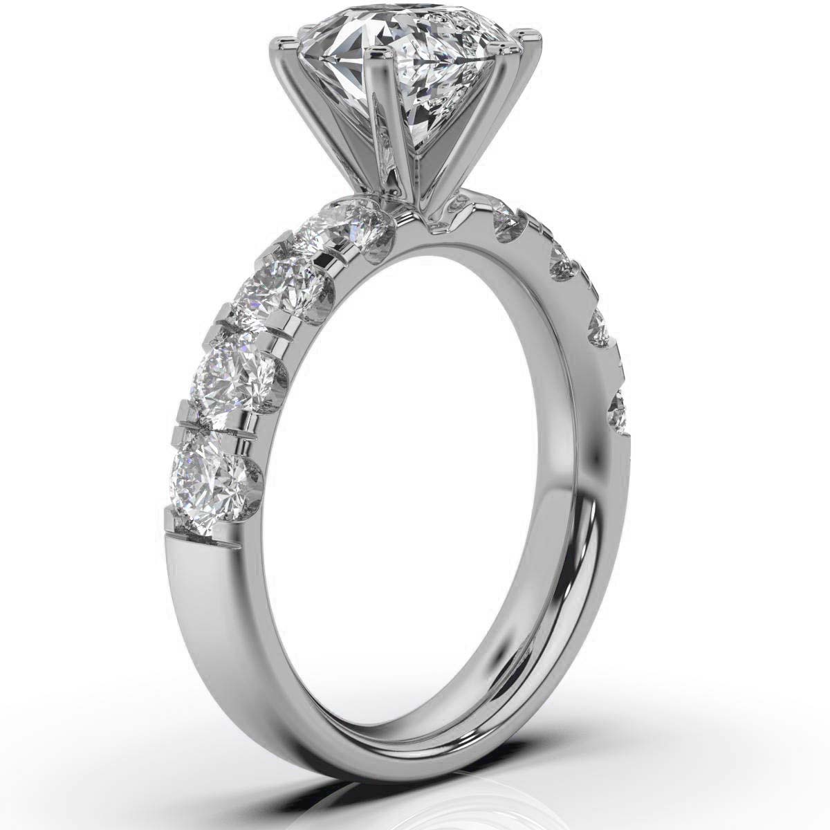 14K White Gold Niya Accents Lab Grown Diamond Ring (1 1/3 ct. tw)