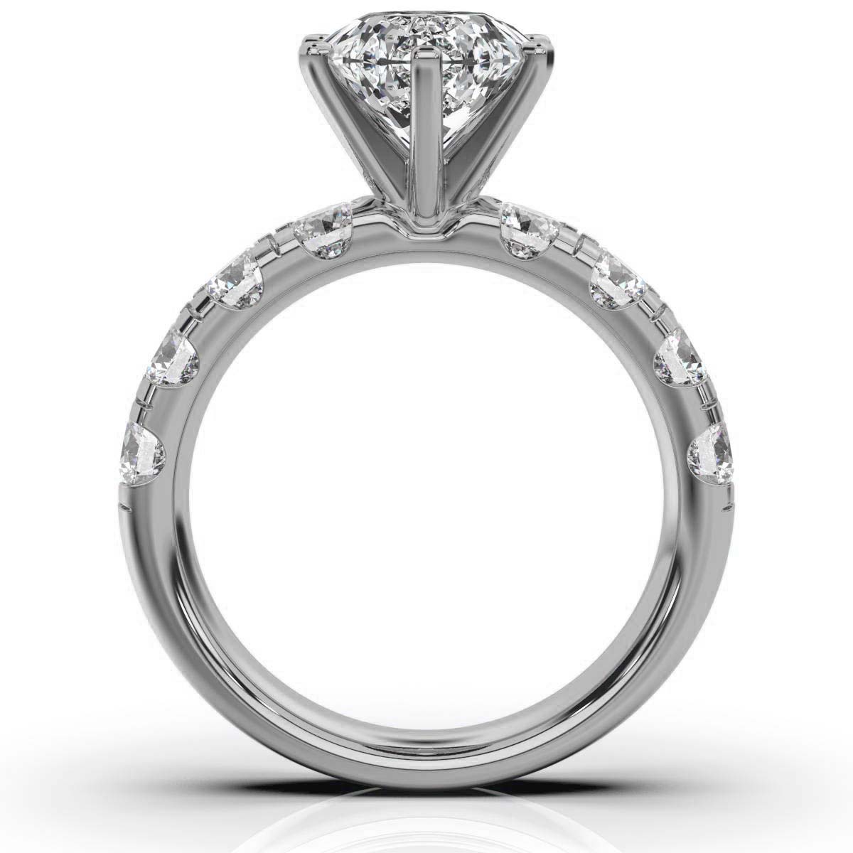 14K White Gold Niya Accents Lab Grown Diamond Ring (1 1/3 ct. tw)