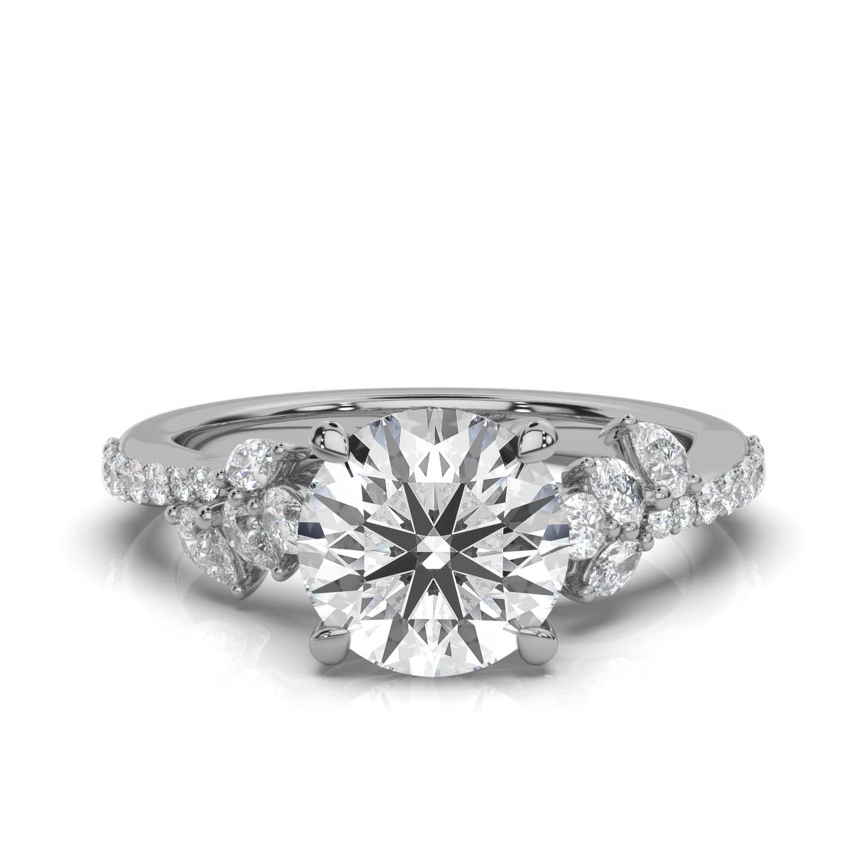 14K White Gold Harleen Lab Grown Diamond Ring (1 1/20 ct. tw)