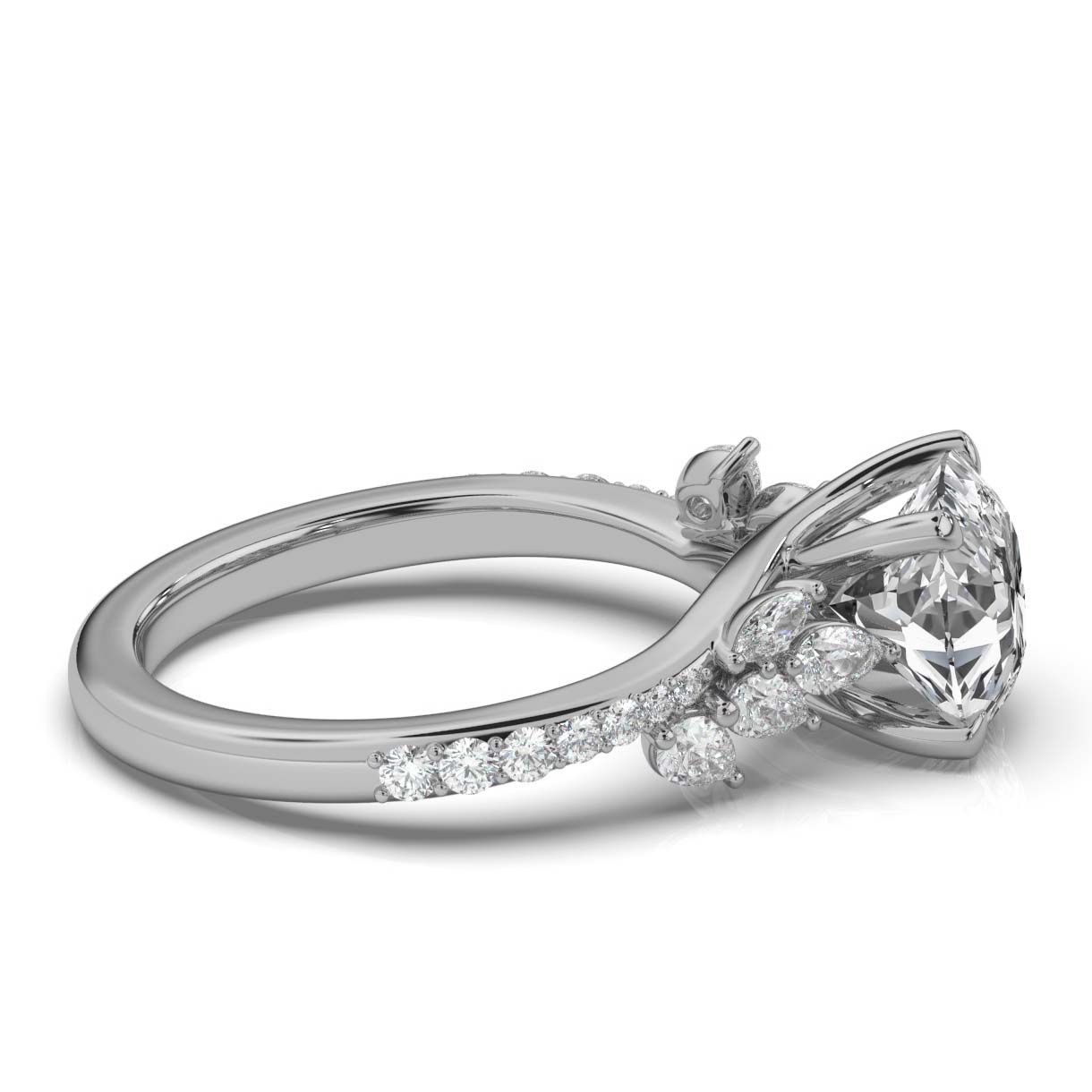 14K White Gold Harleen Lab Grown Diamond Ring (1 1/20 ct. tw)