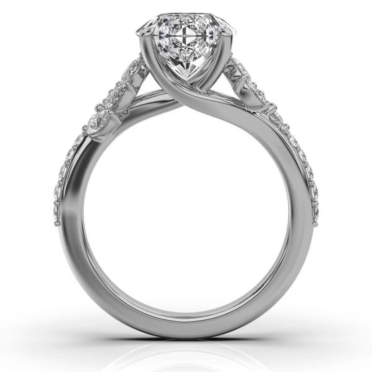 14K White Gold Harleen Lab Grown Diamond Ring (1 1/20 ct. tw)