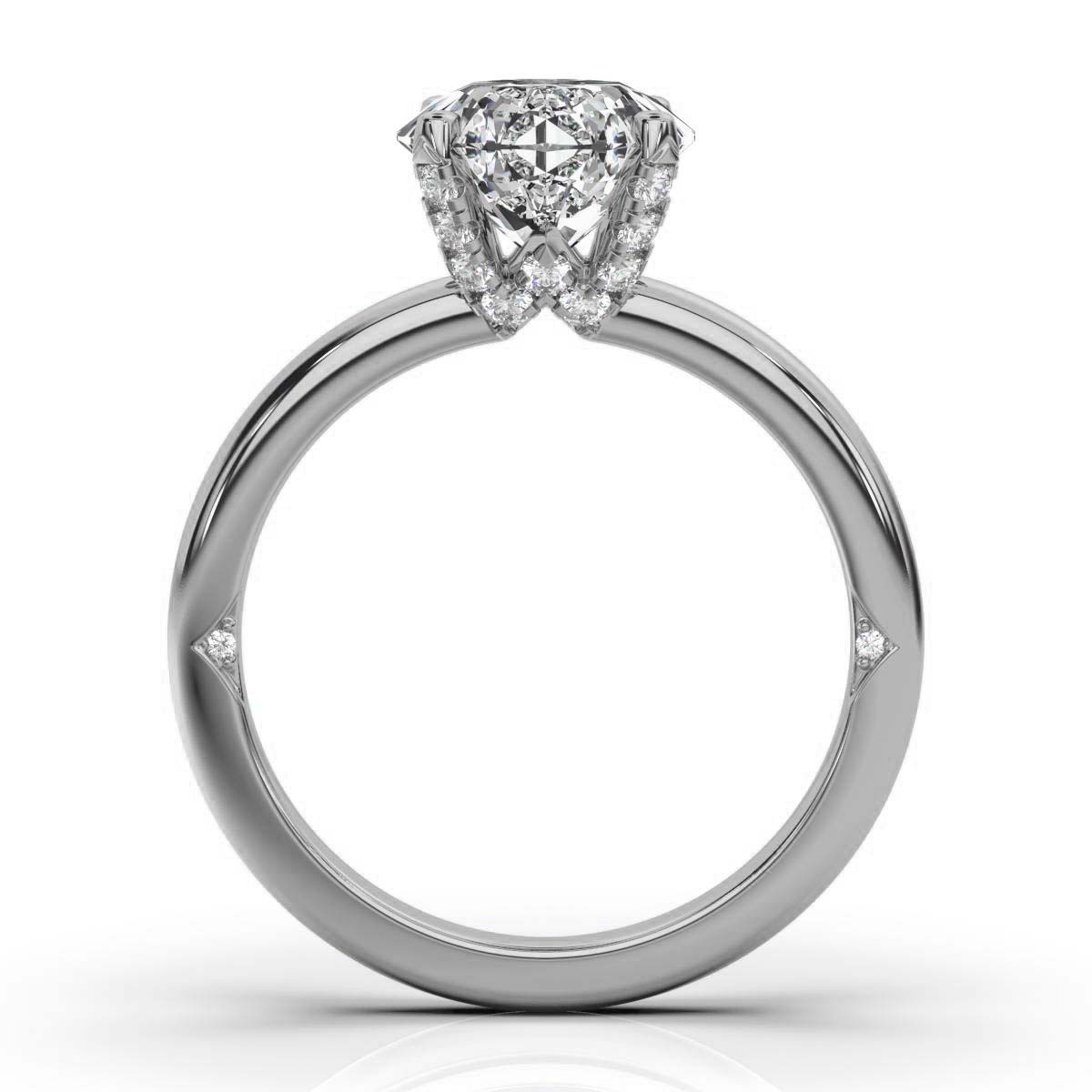14K White Gold Maddie Hidden Accents Lab Grown Diamond Ring (1/10 ct. tw)