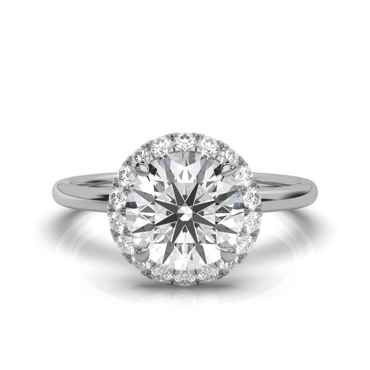 14K White Gold Mosh Halo Lab Grown Diamond Ring (1/3 ct. tw)