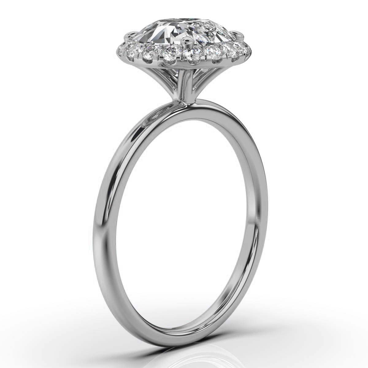 14K White Gold Mosh Halo Lab Grown Diamond Ring (1/3 ct. tw)