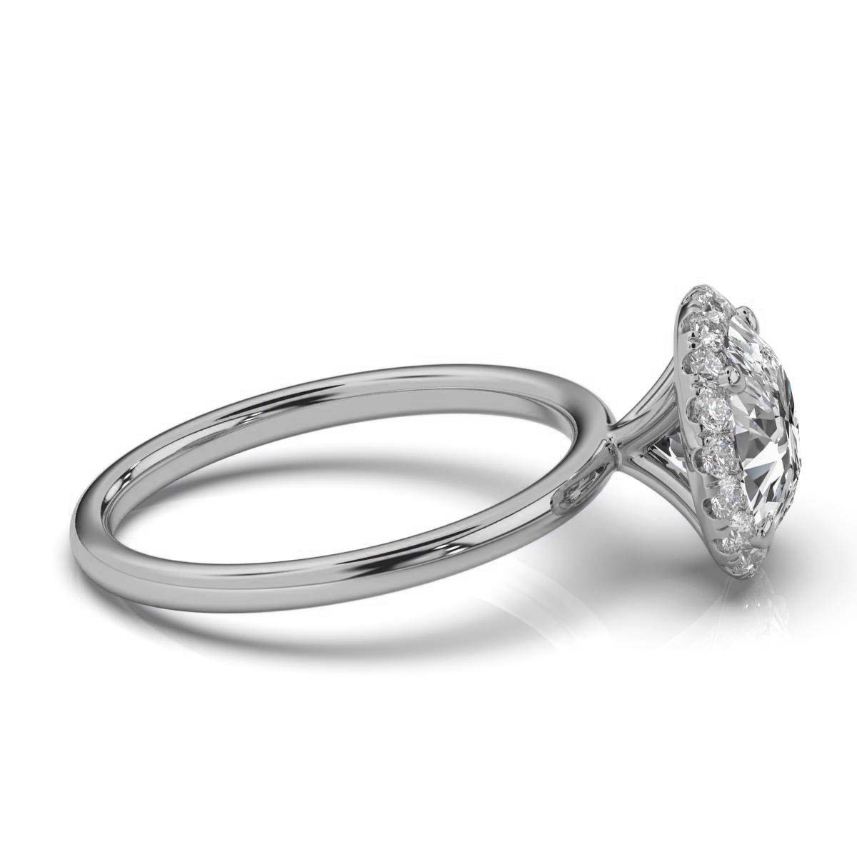 14K White Gold Mosh Halo Lab Grown Diamond Ring (1/3 ct. tw)
