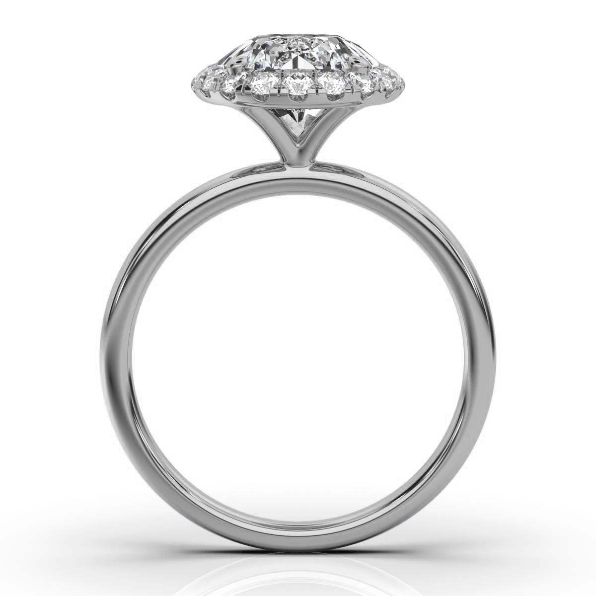 14K White Gold Mosh Halo Lab Grown Diamond Ring (1/3 ct. tw)