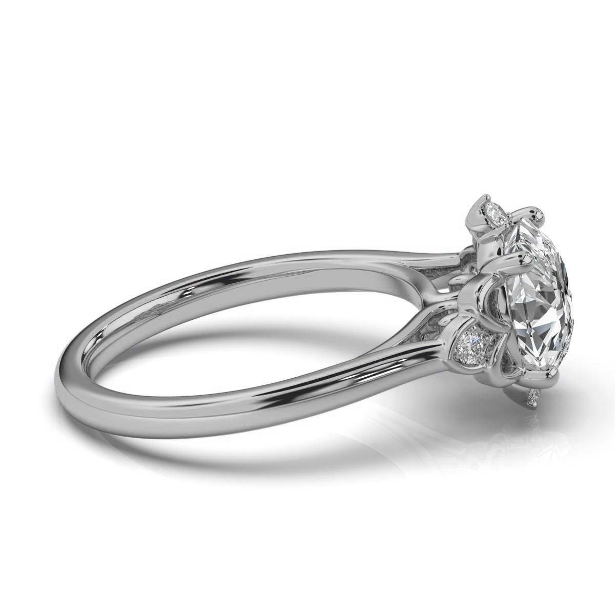 14K White Gold Laurish Lab Grown Diamond Ring (1/10 ct. tw)