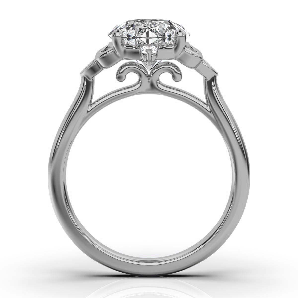 14K White Gold Laurish Lab Grown Diamond Ring (1/10 ct. tw)