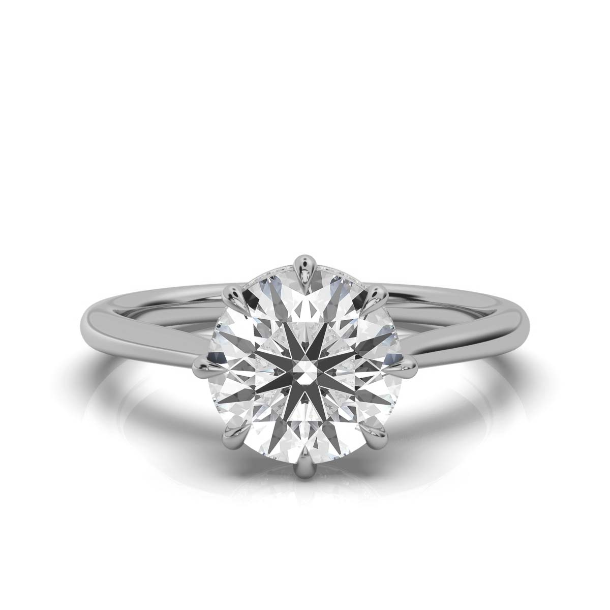 14K White Gold Shirlian Hidden Accents Lab Grown Diamond Ring (1/10 ct. tw)