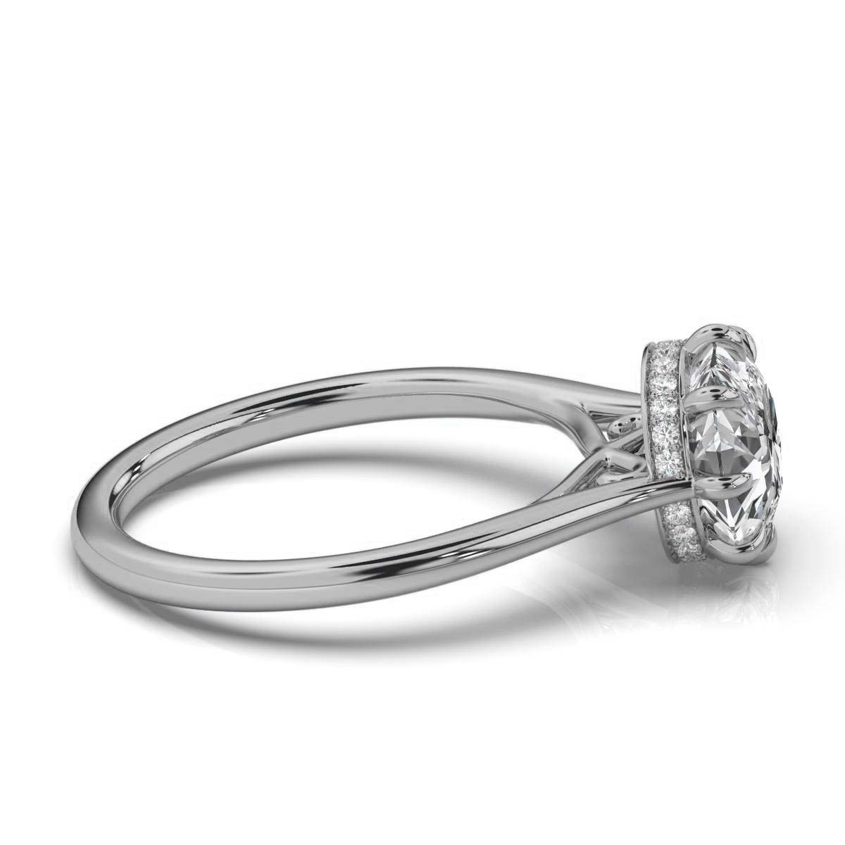 14K White Gold Shirlian Hidden Accents Lab Grown Diamond Ring (1/10 ct. tw)