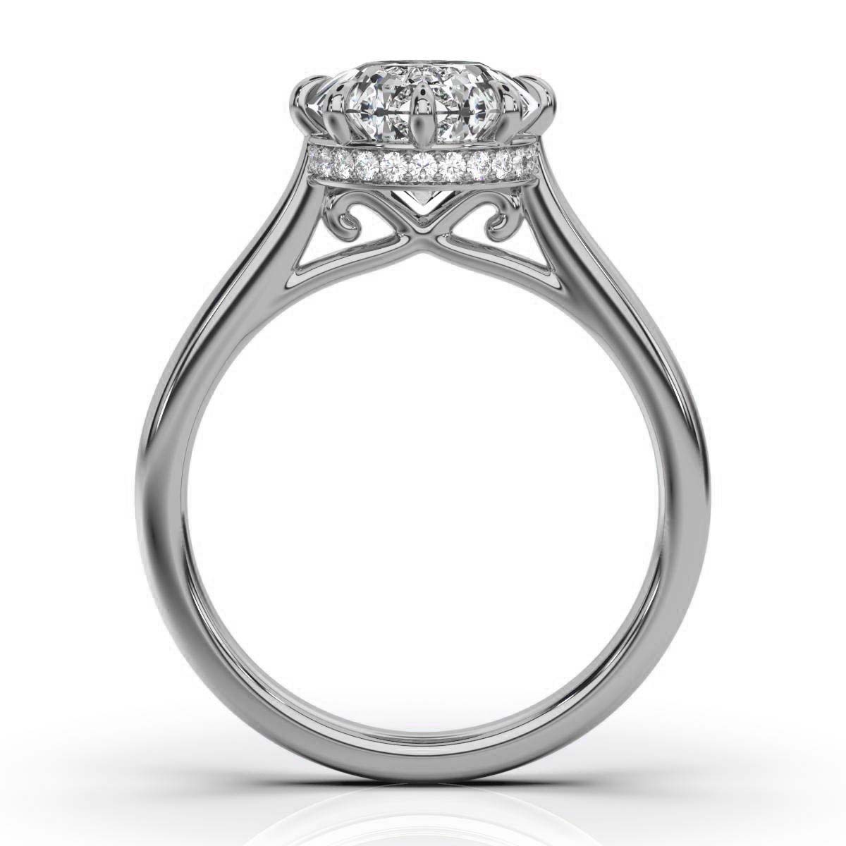 14K White Gold Shirlian Hidden Accents Lab Grown Diamond Ring (1/10 ct. tw)