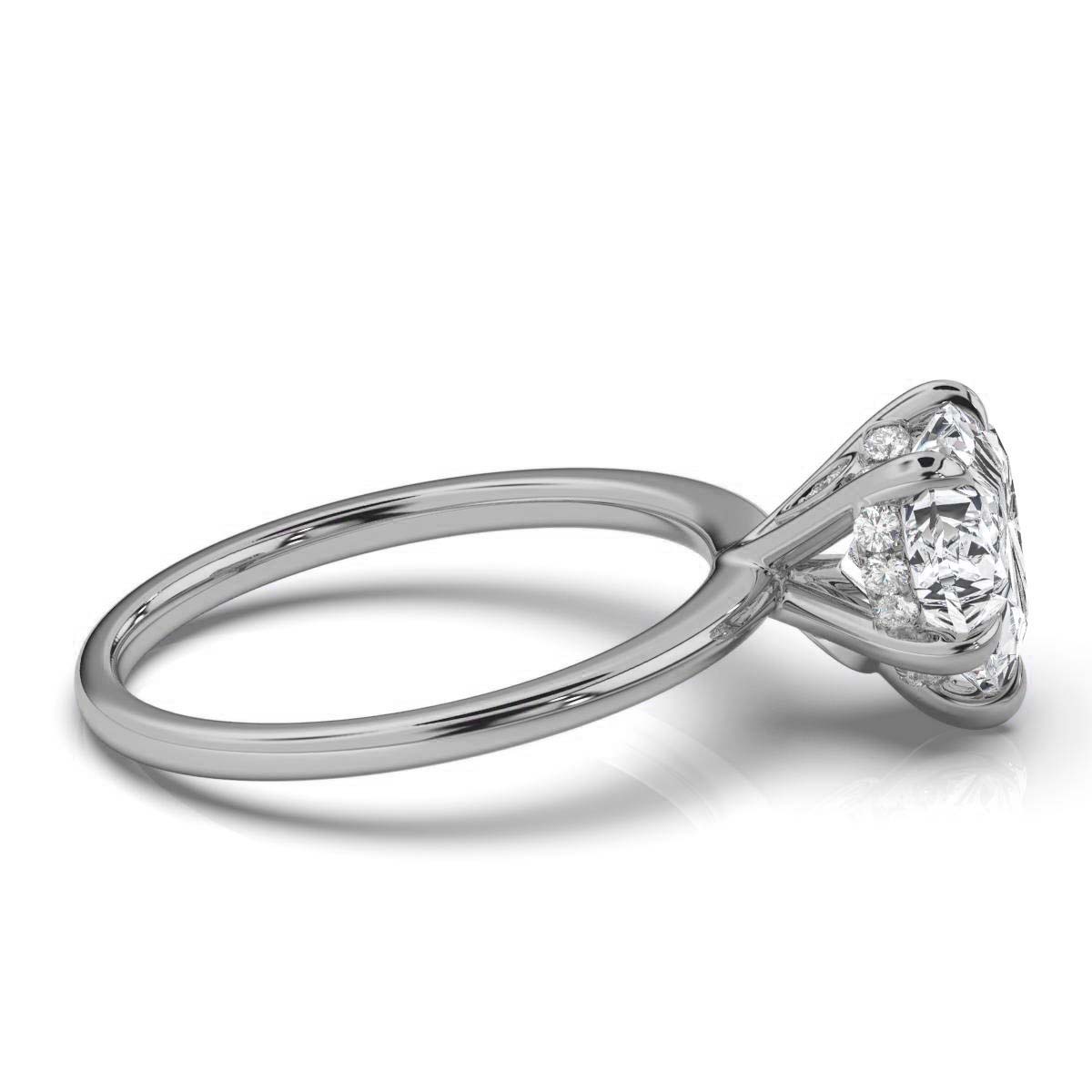 14K White Gold Shivit Hidden Accents Lab Grown Diamond Ring (1/10 ct. tw)