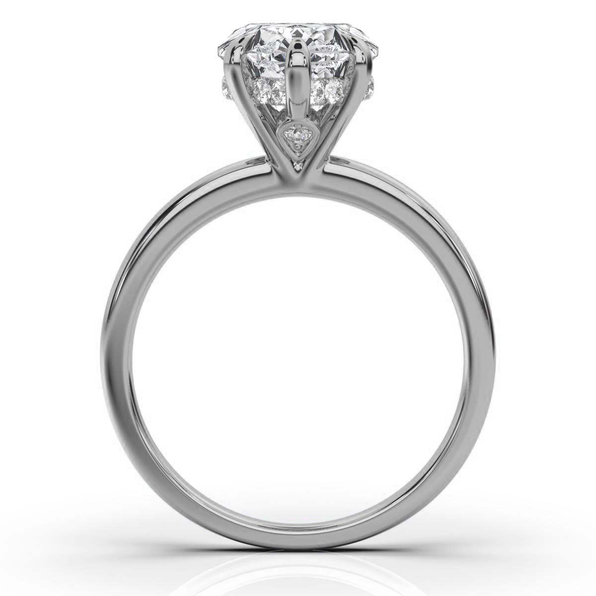 14K White Gold Shivit Hidden Accents Lab Grown Diamond Ring (1/10 ct. tw)