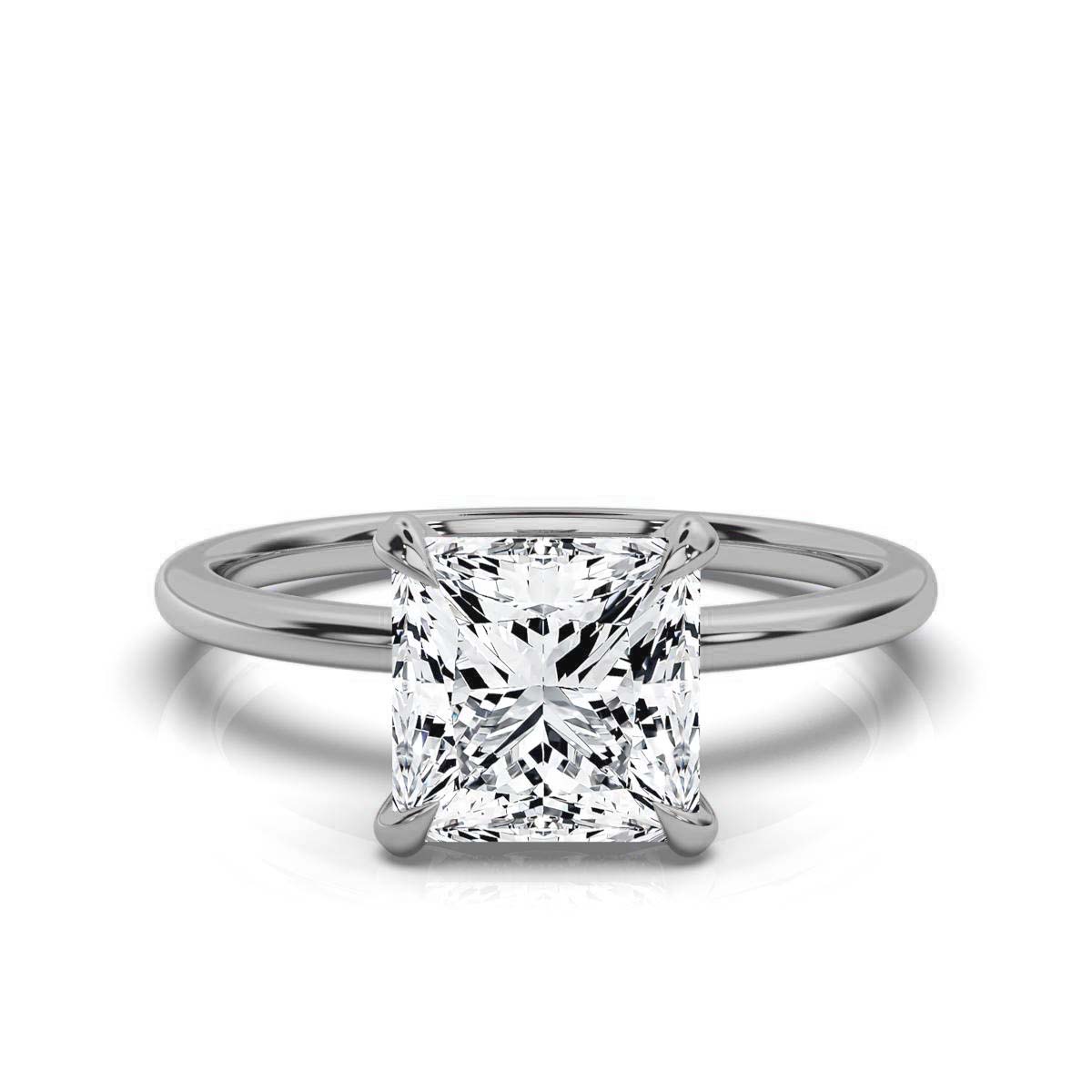 14K White Gold Shivit Hidden Accents Lab Grown Diamond Ring (1/10 ct. tw)