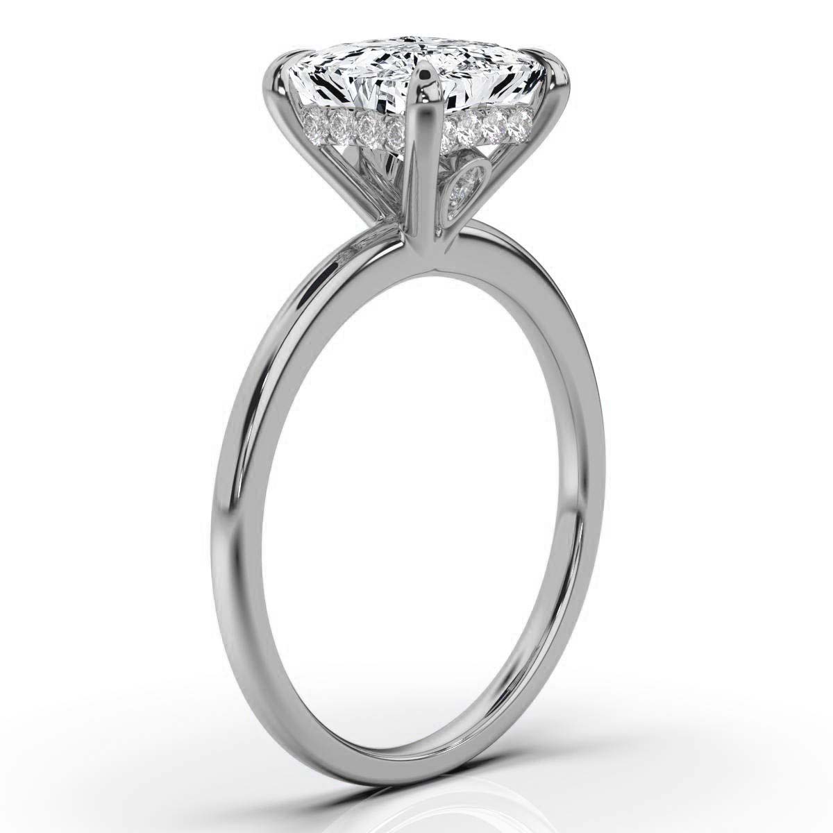 14K White Gold Shivit Hidden Accents Lab Grown Diamond Ring (1/10 ct. tw)