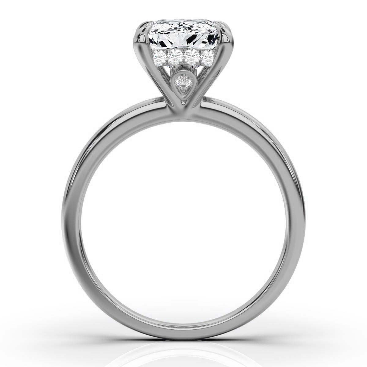 14K White Gold Shivit Hidden Accents Lab Grown Diamond Ring (1/10 ct. tw)
